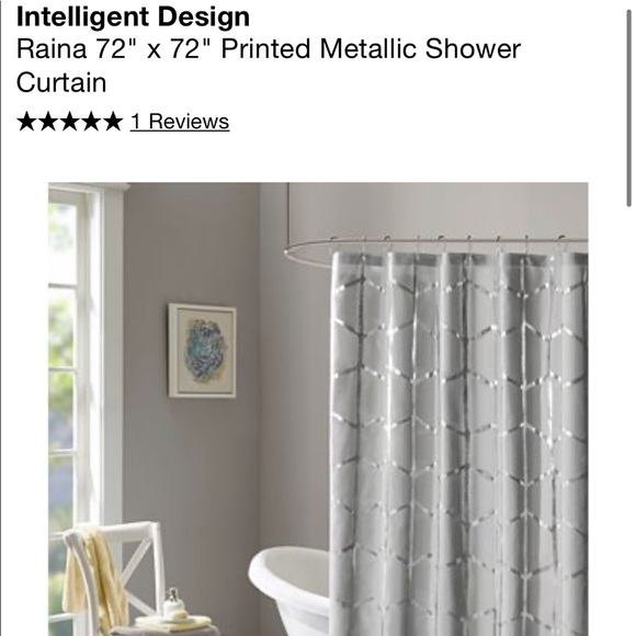 Other - Metallic/Grey Shower Curtain